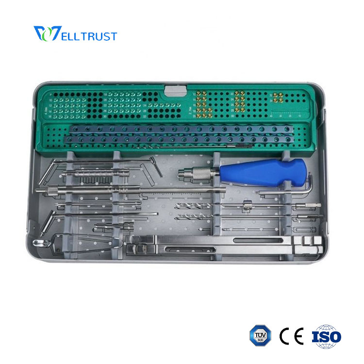 Veterinary Orthopedic LCP Instrument Set for Plate and Screw Fixation
